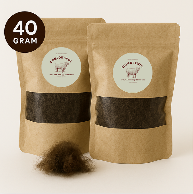 Voetenwol - Antidruk-wol 40 gram - 100% natuurlijke wol - Wandel wol voor voeten