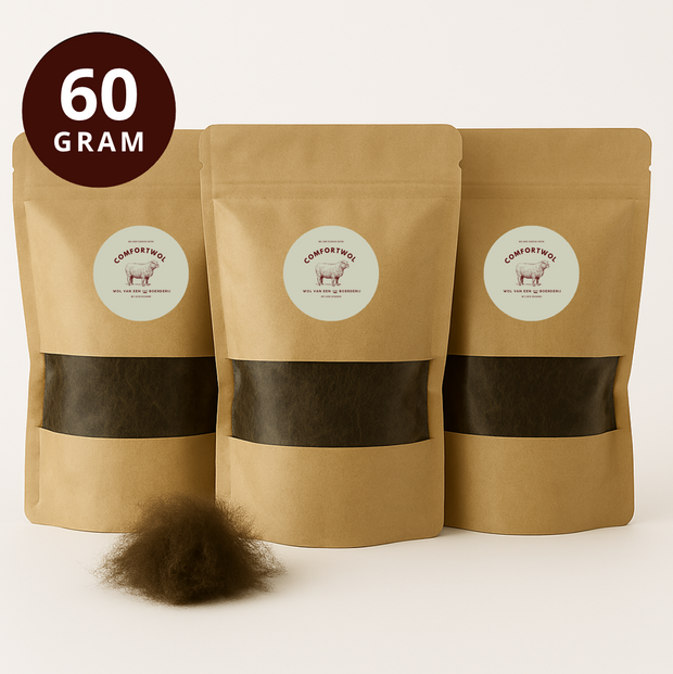 Voetenwol - Antidruk-wol 60 gram - 100% natuurlijke wol - Wandel wol voor voeten