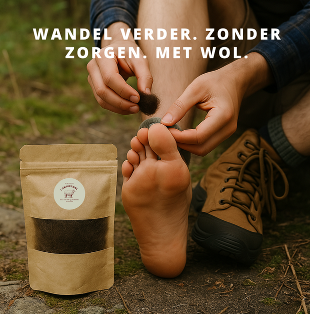 Voetenwol - Antidruk-wol 20 gram - 100% natuurlijke wol - Wandel wol voor voeten